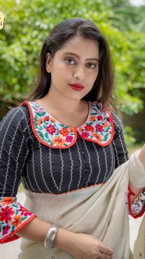 Blooming Petal Collar Blouse