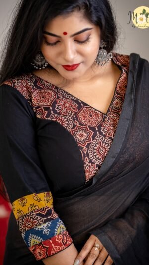 Chandrika Patchwork Ajrakh Blouse