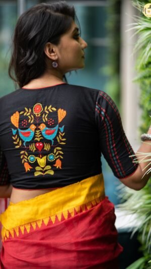 Jora Pakhi Hand-Embroidered Blouse