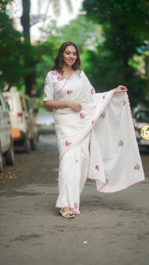Rani Scallop Saree