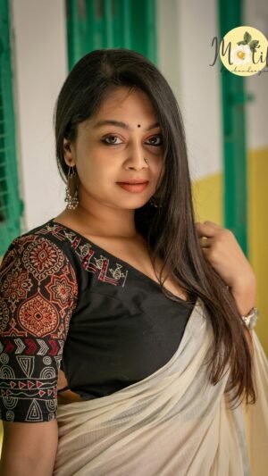 Sanchari Ajrakh Backless