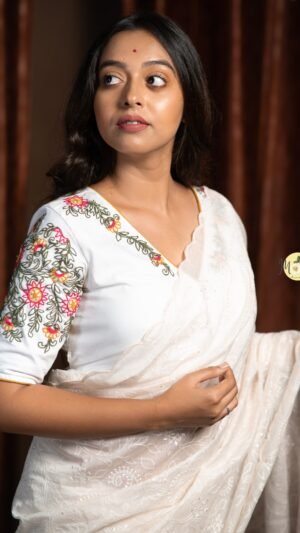 Sunlit Florals Tie-Back Blouse