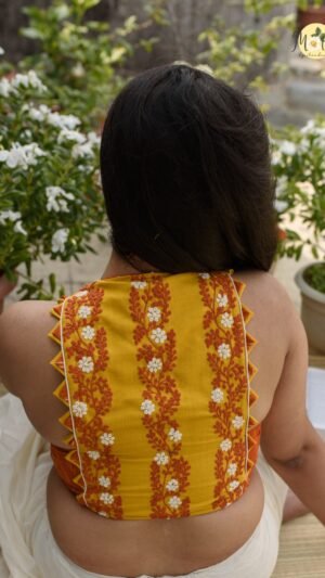 The Paulami Rust Ikkat Blouse