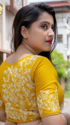 Yellow Dori Pakhi Blouse