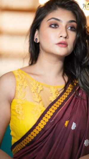 Yellow Flora Net Blouse