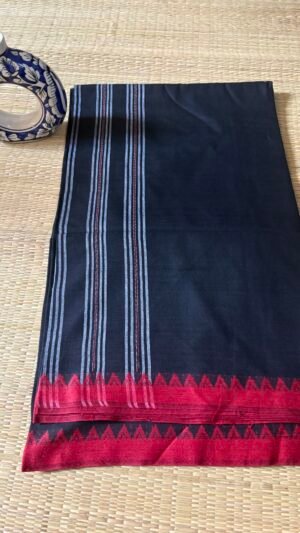 Black Dhoniyakhali cotton saree