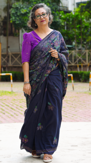Velvet Blossoms Saree