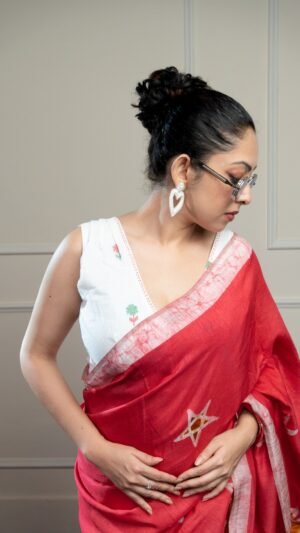 White Jamdani Blouse